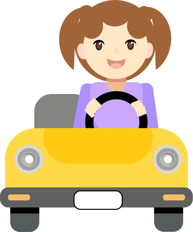 Driving Woman Illustration